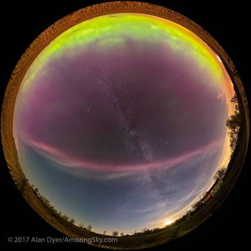 All-Sky Steve #nasa #apod #twan #aurora #steve #stevearc #atmosphere #gas #thermalemission #protonaurora #protonarc #australia #fisheyepanorama #stars #milkyway #centralband #galaxy #space #science #astronomy