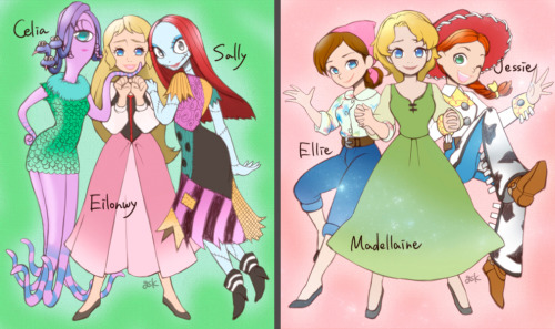 toothpast:anythingaladdin:Disney Heroines By: gariSKlet’s glorify the heroines rather than just the 