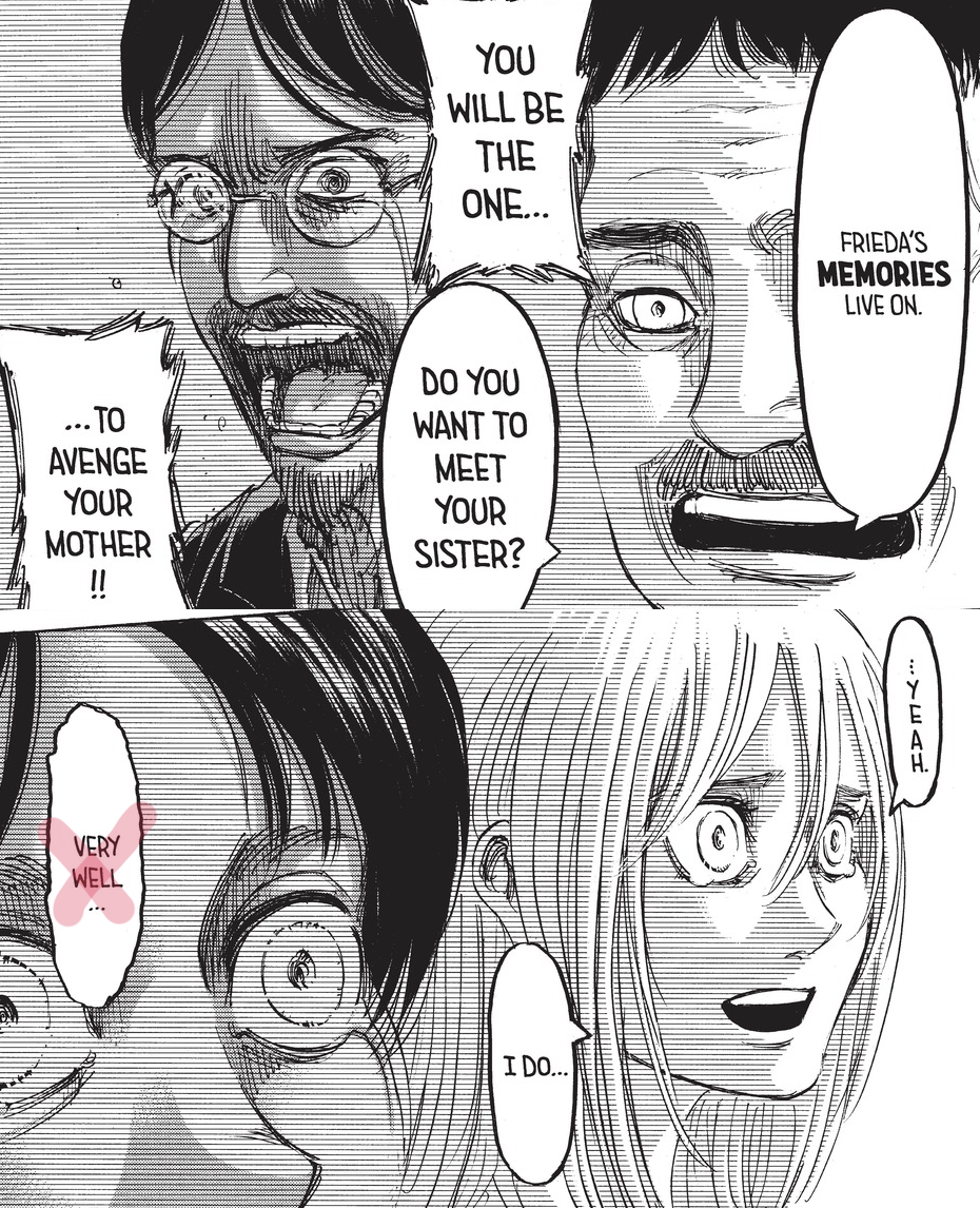 Will we ever see what memories Eren showed Grisha, to convince Grisha to  pass the AT&FT to Eren? : r/ANRime