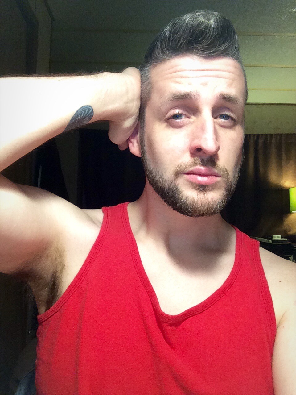 paulslabyrinth:  Fixed up the pompadour, feeling fresh 👍  love your pits, man!