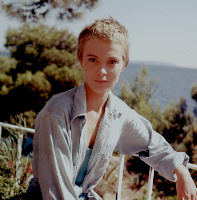 Jean Seberg photographed by Edward Quinn on the set of 