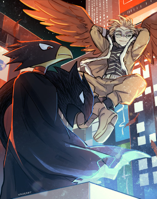 Hawks and Tokoyami 