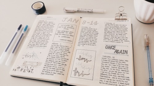 studyafternoon: [15/01/2017] Hello everyone! This is a spread(?) from last week as always lol I kind