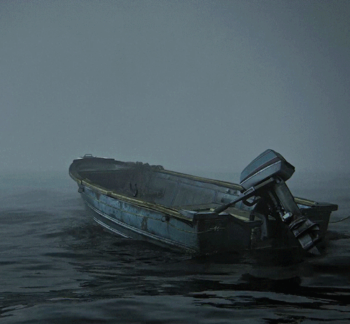 gameplaydaily: The boat sits in a foggy darkness, with the horizon obscured, and that’s a pret