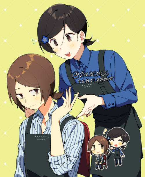 bookstore tatsujun with ponytails just bc i can Kofi / Twitter 