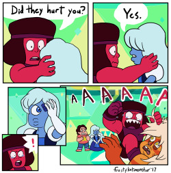 aromantic-garnet: frostykatcreations:  …this is how the episode went right? (hey guys I haven’t posted in forever what’s good)  …shout-out to something i made getting 1,000+ notes??? fuck, y’all it’s usually a good day if i get more than 5