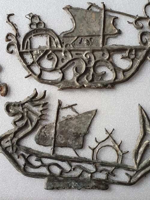 Riau-Lingga Sultanate Tin Ship Tokens 1824-1911 (Provenance: Tanjung Pinang, Bintan, Indonesia)