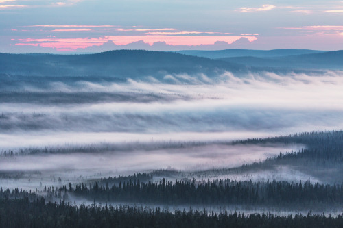 tiinatormanenphotography: Aaah I love late summer misty nights!  Iso-Syöte, Finland.  