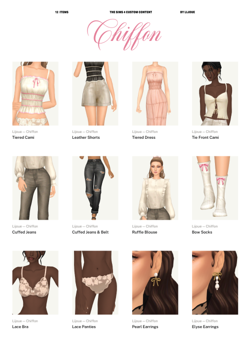 Chiffon | A 12 Item Set
