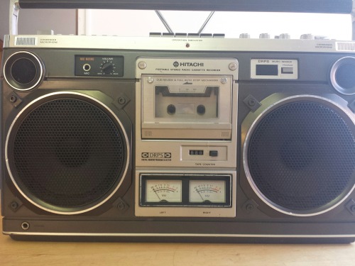 Hitachi TRK-8180E Ghetto Blaster, 1980. I think this (and Sharp GF-777) is the most beautiful ghetto