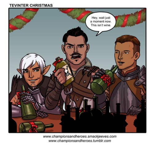 championsandheroes:Happy holidays! Be nice to each other and don’t poison the magisters, even if you