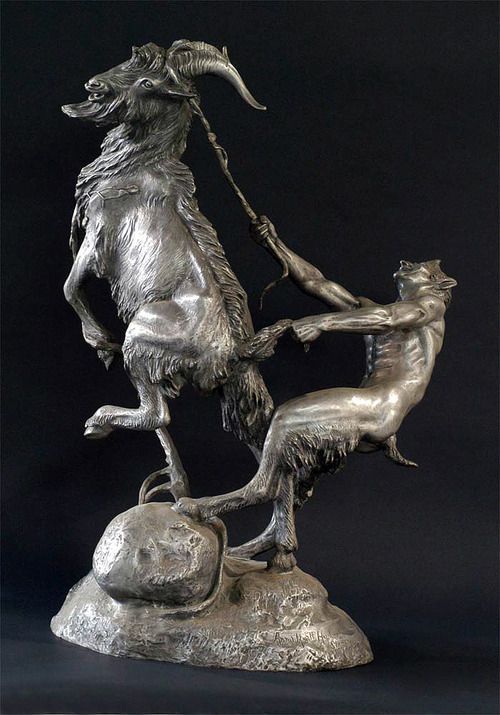 blackpaint20:Goat & Satyr Anna (Vaughn) Hyatt Huntington (March 10, 1876 – October 4, 1973) was an American sculptor and was once among New York City’s most prominent sculptors.