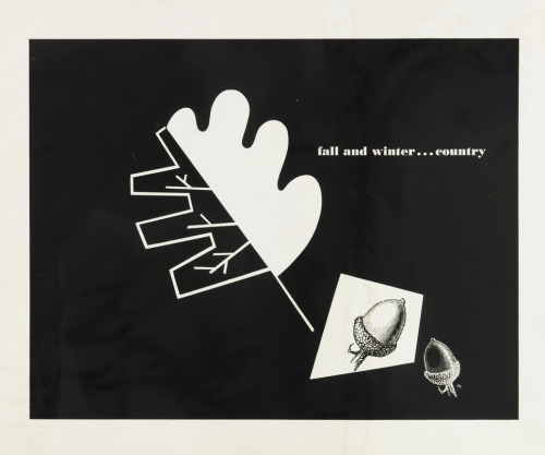 Paul Rand, poster Fall and winter … country, 1960. USA. Cooper Hewitt