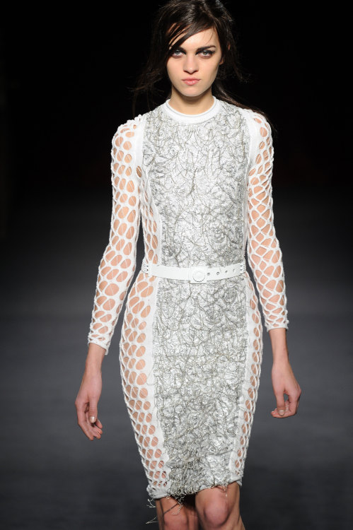 wgsn: A stunning dress from @JulienMacDonald, on closer inspection there are hundreds of tiny chains
