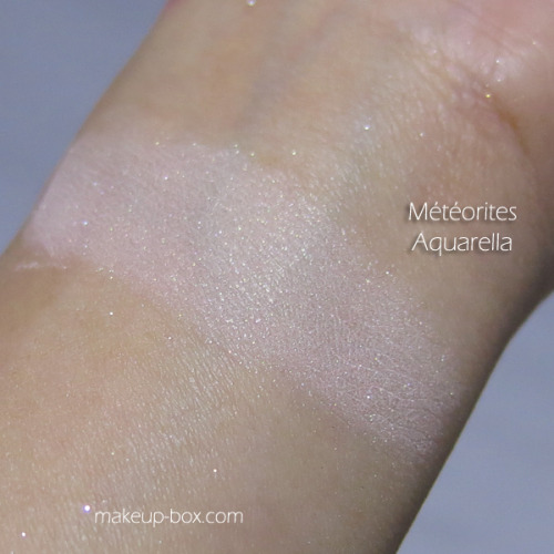 makeupbox:  Guerlain Météorites Aquarella for Summer 2014 This year, Guerlain is launching 3 key pieces for Summer. A gorgeous pink-tinned Meteorite powder called Aquarella, which contains regular rose, beige, and ivory pearls, a long with metallic