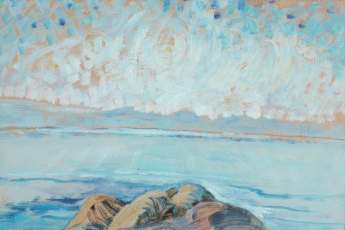huariqueje:Untitled (Seascape)  -  Emily Carr 1935Canadian 1871-1945Oil on paper mounted on board, 2