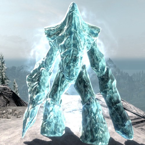 uesp:uesp:Pictured: The Frost Atronach, grimacing harder with each appearance in a main series game.