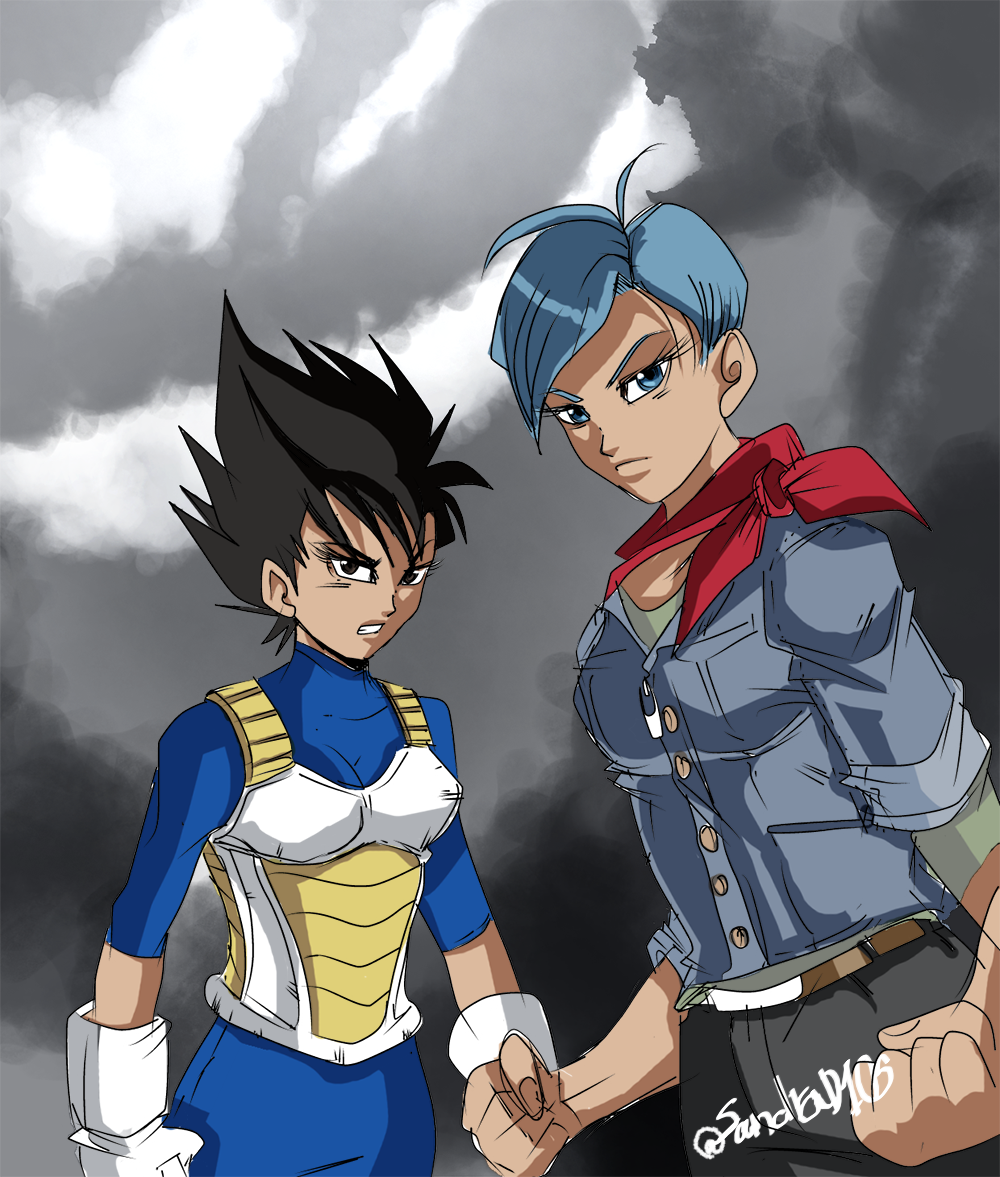 sandra-delaiglesia-fanarts:  gender bender trunks and vegeta ^o^ 