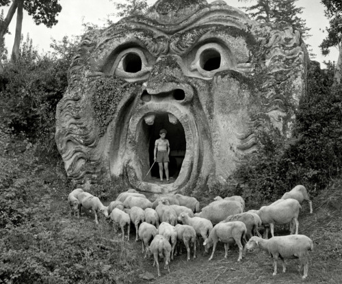 joeinct:Park of the Palazzo Orsini. Bomarzo, Italy, Photo by Herbert List, 1952