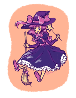 savannahfaerie:  My friend MikeMike mentioned to me how cute I’d be if I wore a puffy Witch costume for halloween, so of course, I had to draw it ^ ^ 