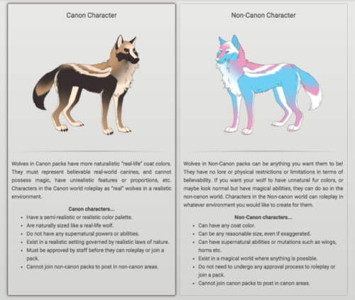 Sneak preview of two character options: Canon and Non-Canon! Will you have sparkledogs or realistic 