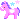 pixel art of a pink pony with stars.