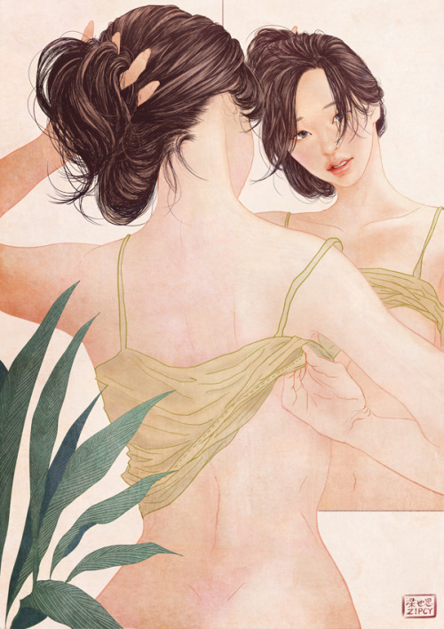 crossconnectmag:  Zipcy Pleasures  Yang Se-Eun (양세은) aka Zipcy is a South Korean artist who creates dreamy illustrations with muted colors that seem to have faded with time like some youthful romantic memory. She is very curious about humanity &