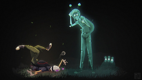 For the CDC of this month (ghost and poltergheist) “Someone didn’t stick the landin