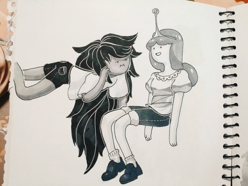 purpleorange:  Some adventure time doodles. Man I’ve watched the leaks of the new mini series and it was just….CN can’t you please let this human boy be happy????