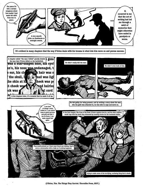 An English finals assignment I had to do about trauma and success, I got to make it a comic! Citatio