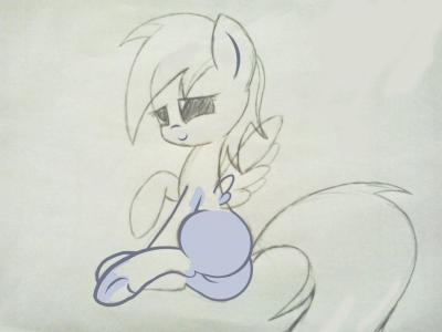 askshalua:  My brother paid me to photo shop his drawing of Derpy… AND I JUST SOCRED