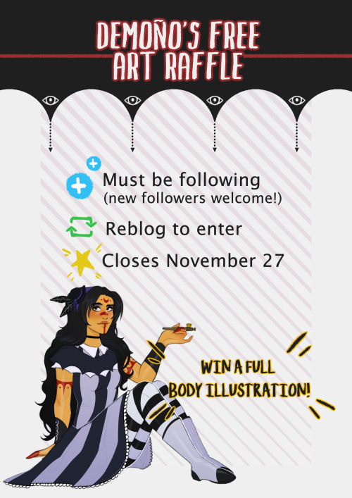 bizarredemon: ✨ ✨I’ll choose a winner here and over twitter, good luck!!