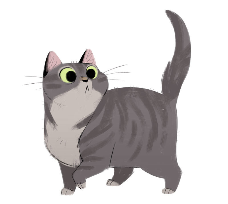 Daily Cat Drawings — 643: Gray Tabby Cats Drawing Tumblr