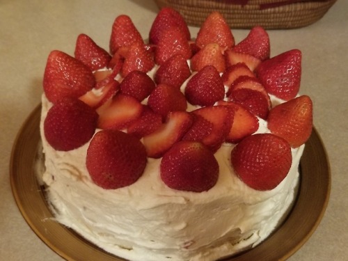 I’m one year older! feat. Spikey strawberry birthday cake (made by me! :D) Here’s to ano