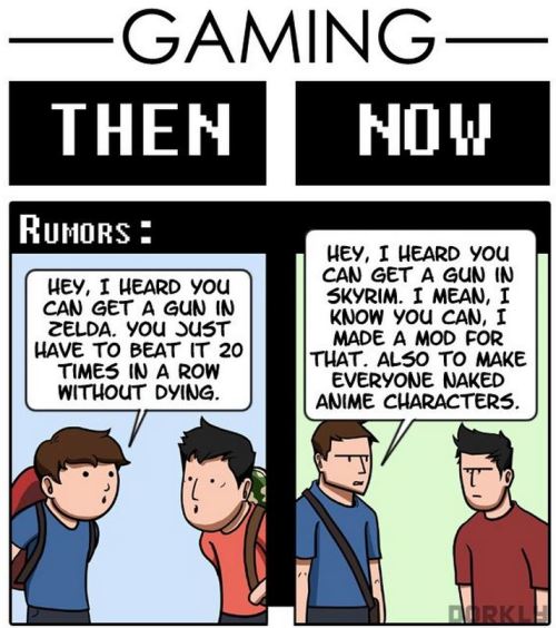 insanelygaming:  Gaming, Then & Now (Pt 2) Created by Dorkly 