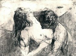 last-picture-show:  Edvard Munch, preliminary study for The Kiss 