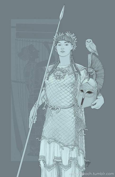 Industrious Pallas Athene, the unwavering. Grey-eyed protectress, and goddess of counsel. An updated