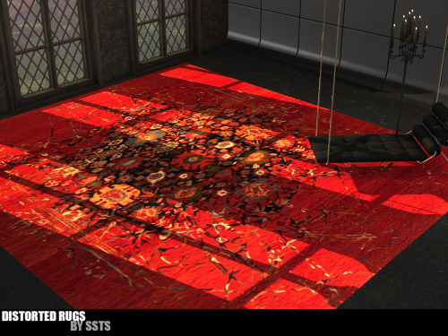 strangestorytellersims: DISTORTED RUGS by SSTSNew meshBase game compatible72 big rugs I just fell in