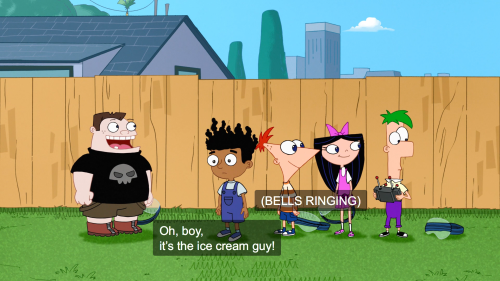 Phineas buys ice cream frequently enough to be on a first-name basis/familiar with the local ice cre