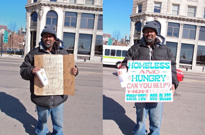 escapekit:  Signs for the Homeless  an art project started by artists Kenji Nakayama