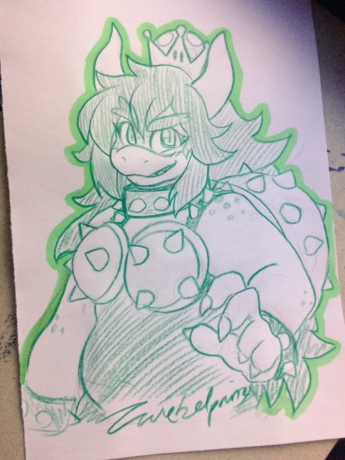 sketched the superior bowsette B) real monstergirls are the best fight me