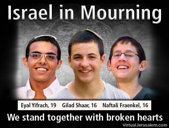 hidden-child:  Recently 3 innocent israeli boys were kidnapped and killed by a palestinian