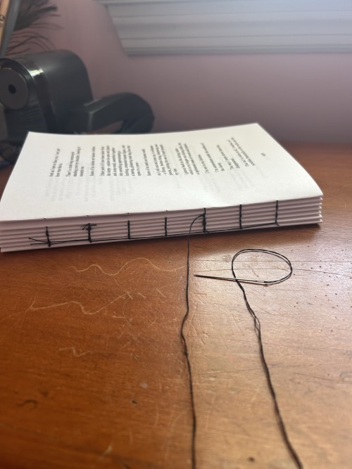 ID: The text block, part way through stitching. /end ID