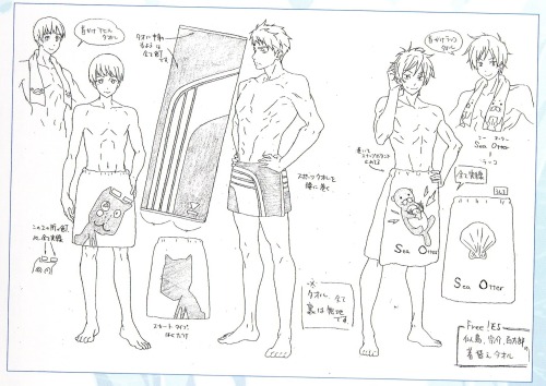 sunyshore:  Character designs from the Free! Eternal Summer Guidebook! Scanned by me. Enjoy! 『Free!-Eternal Summer-』公式ガイドブック 