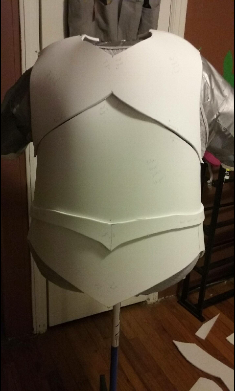 Well, It Took Me Almost 9 Hours Of Total Work On This Section Of The Costume, But The Main Foam Parts
