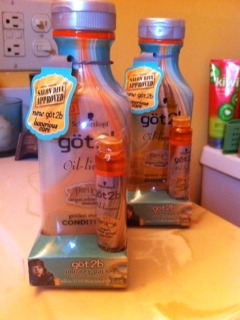 Gave the Got 2B &ldquo;Oil-licious&rdquo; shampoo and conditioner a shot. At $5.99/each with