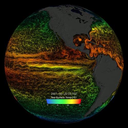 Gyres and Eddies I recently stumbled on a really amazing visualisation by NOAA, which was in honor o