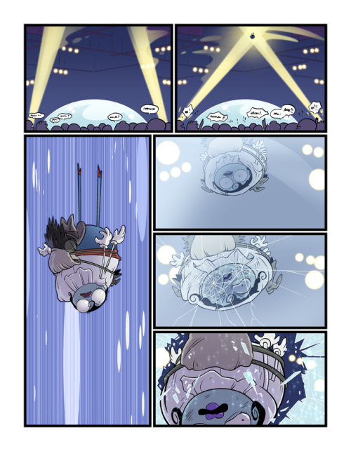 backcomic:pages 434 & 435A high-flying pile-driver. Ouch!