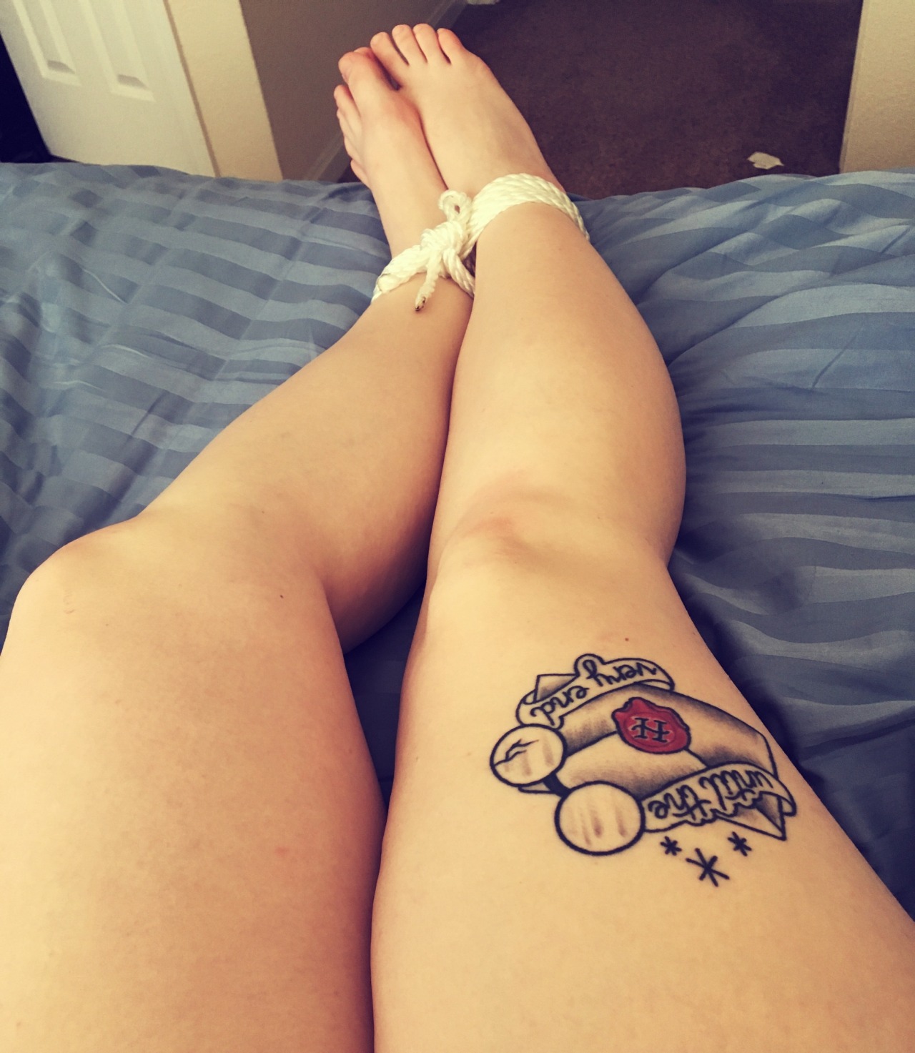 shibari-bun:  itty-bitty-feminist-kitty submitted: Baby’s first rope practice