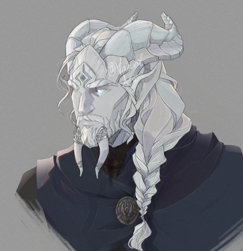 vaard: What a pristine, unscarred Vaard with both his horns would look like. Carving still included 